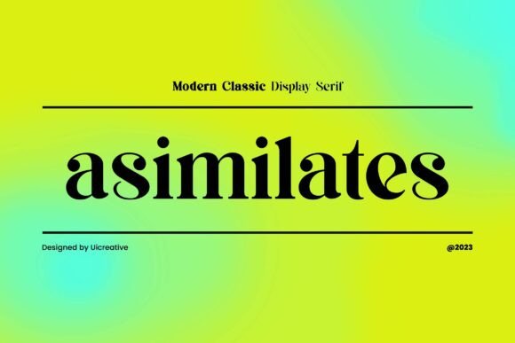 Asimilates: A Modern Classic Serif Font for Crafters