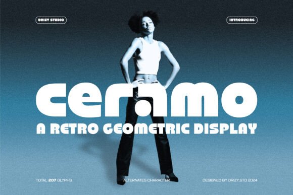 Ceramo Font: A Retro Geometric Display Typeface Review