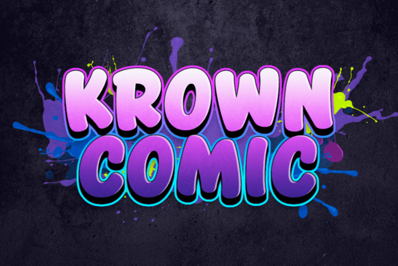 Krown Comic Font: Testing a Bold Display Typeface