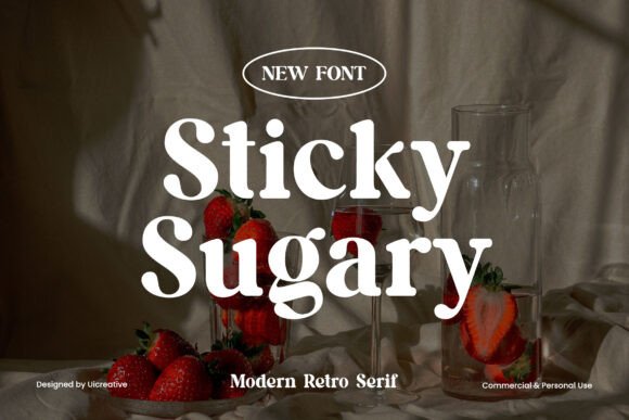 Sticky Sugary: A Modern Retro Serif for Elegant Branding