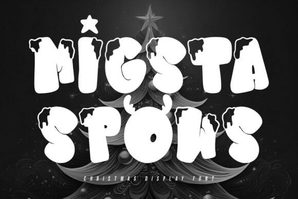 Testing Migsta Spows Font for Festive Brand Identity